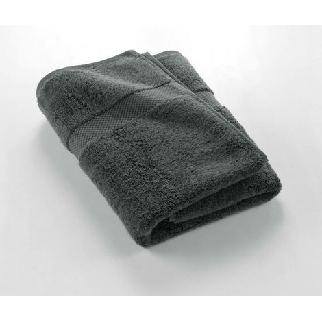 Drap de douche 70 x 130 cm — éponge coton peigné Élégance 600 g/m² - Anthracite (1/5)