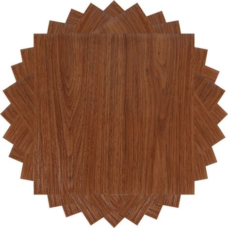 ALOVZE Selbstklebende PVC-Bodenfliesen – 3 Kartons mit je 33 selbstklebenden Vinylfliesen – Holzfarbe – ca. 3 m² (1/4)
