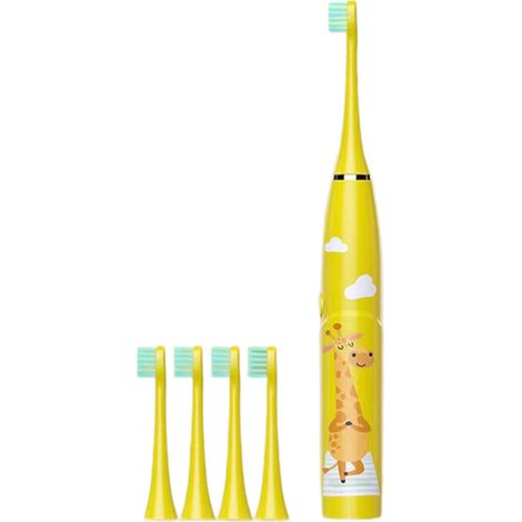 1 Brosse à dents électrique, 4 têtes de brosse, 3 modes avec mémoire, étanche IPX7, minuteur 2 minutes, enfants 2-12 ans (1/5)