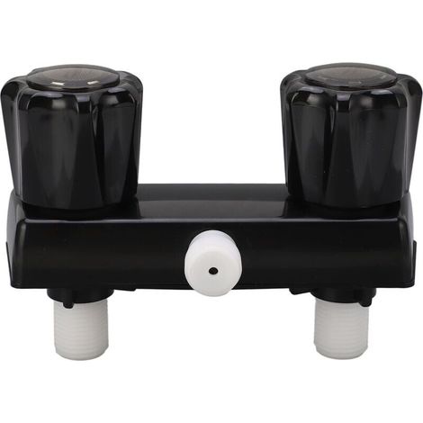 Commande de mélange de inverseur de Valve de robinet de douche de camping-car avec roue à 2 boutons pour camping-car noir