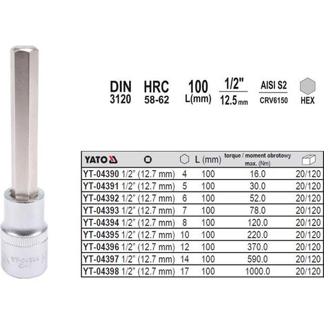 Yato YT-04398 punta de destornillador 1 pieza(s)