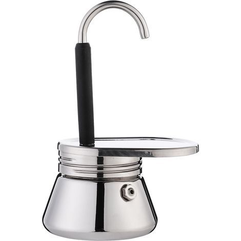 Stovetop Espresso Maker, Single Spout Stainless Steel Moka Pot, Lightweight Portable Coffee Maker with Large Capacity, DIY Italian Style, for Outdoor Camping (1/4)