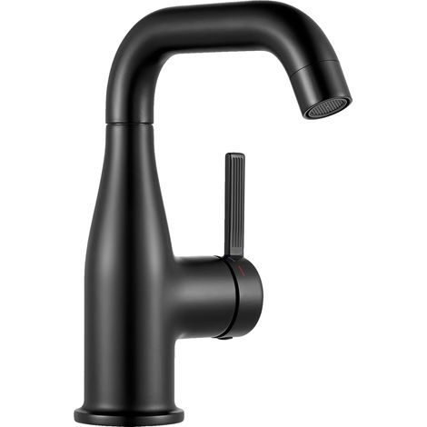 Robinet de lavabo, alliage de zinc durable, contrôle à une seule poignée, noir, Acier inoxydable, G3/8 (1/5)