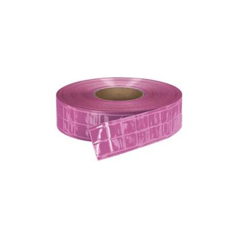 Cinta retroreflectante para coser plastificada Osaka. Cinta alta visibilidad para ropa de trabajo.  Rosa fosforescente
