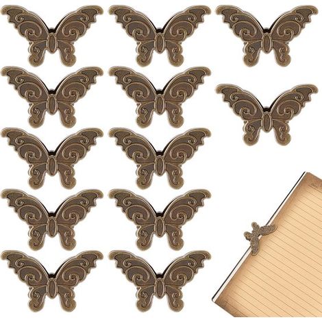 Carpeta vintage - Diseño retro de mariposas - 28x50x20 mm (1/5)