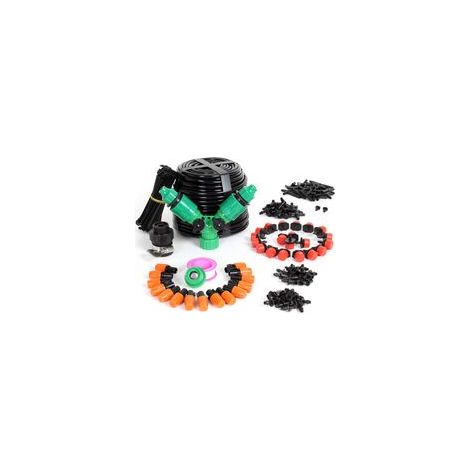Wiltec Kit Micro Système d'Irrigation - Tuyau 40 m, nombreux goutteurs réglables - Arrosage avec Jet Fontaine Arroseur Jardin Balcon Jardinage