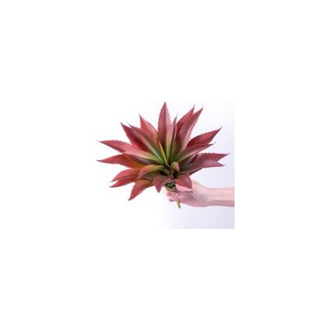 Plante grasse artificielle décorative en pot, aloe factice rouge pour décoration intérieure (1/5)