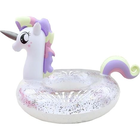 Glitter Swimming Ring, Floating Swimming Ring, Inflatable Swimming Ring for Swimming Pool, Decoration for Pool Party, Beach Party, Games, Holidays (1/5)