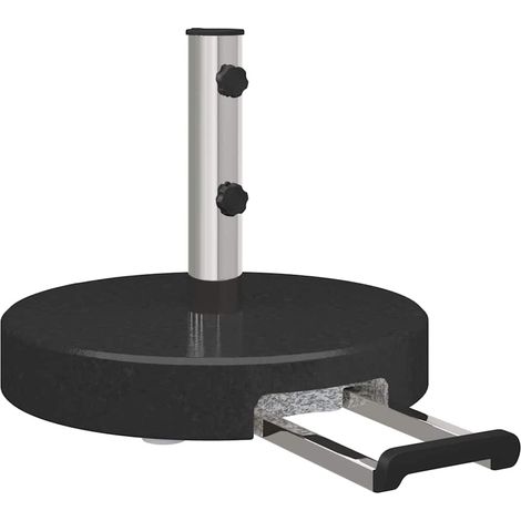 Base per ombrellone da esterno con ruote 45 x 45 x 37,5 cm design moderno granito nero 020058509