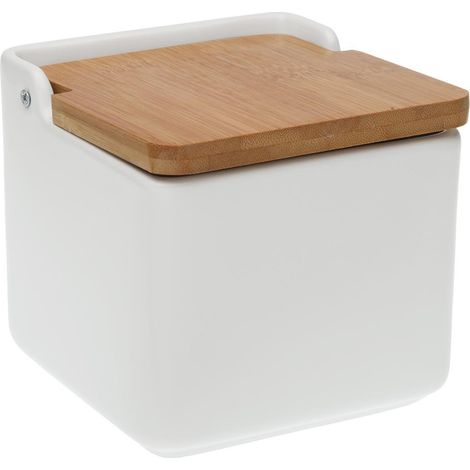 VERSA salero tapa bambú white joe 12,2x12,2x11,7 cm , SALERO TAPA BAMBÚ WHITE JOE. Marca: VERSA. Largo: 12,2cm. Ancho: 12.2 cm. Alto: 11,7 cm. Material: Porcelana. Peso: 0,5 kg.