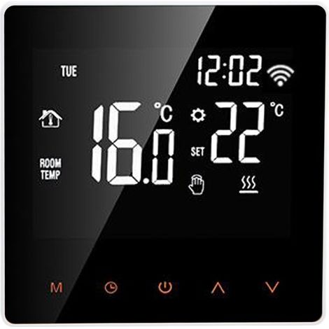 ME81H Smart WiFi LCD Thermostat Water Floor chauffage Mur Choiler électrique pour Tuya AC230Vwhite Fond Orange Bouton 3A (1/5)