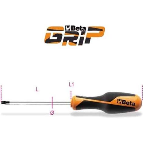 BETA Tournevis pour vis Torx® BETAGRIP - 1267TX - 100 mm - T-20 - Torx