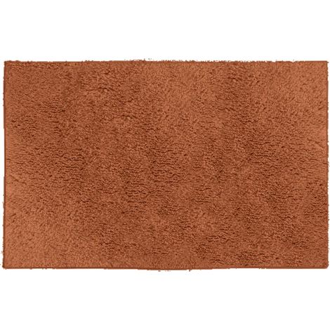 Tapis de bain antidérapant en microfibre Terracotta 50x80 cm