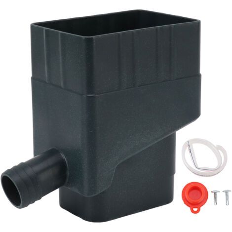 Système de collecte d'eau de pluie Kit de déviateur de bec de descente professionnel résistant aux UV pour jardin extérieur pelouse vert (1/5)