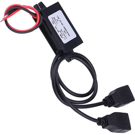 Chargeur USB Double 5V 12V 3A Convertisseur Adaptateur pour Voiture Moto Téléphone (1/5)