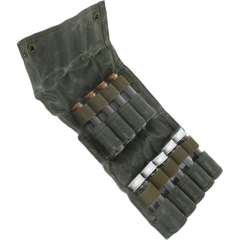 Sac à épices portable en toile, polyvalent, avec 9 pots à épices, idéal pour le camping et les voyages en plein air (vert olive). (1/5)