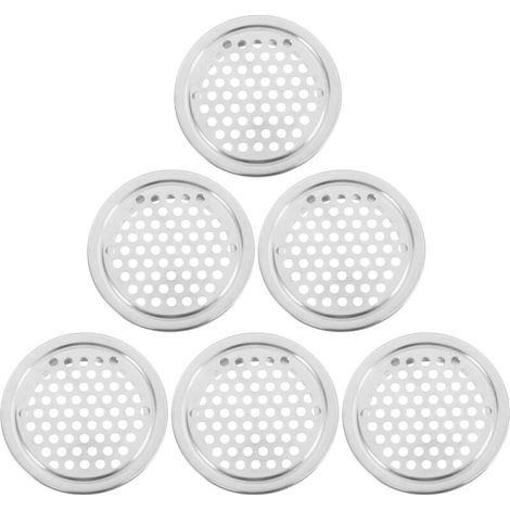 6 Pièces Cache Aération Ronde Acier Inoxydable pour Ventilation Meubles Armoire Placard Antihumidité pour Ventilation (1/5)