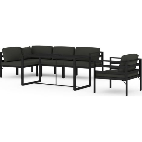 Maison Exclusive - 6-tlg. Garten-Lounge-Set mit Kissen Aluminium