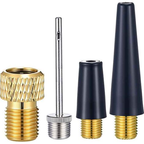 Ensemble de 4 pompes à aiguille pour ballons, accessoires de gonflage à aiguille pour ballons, convertisseur pour ballons de basket, bouées et vélos