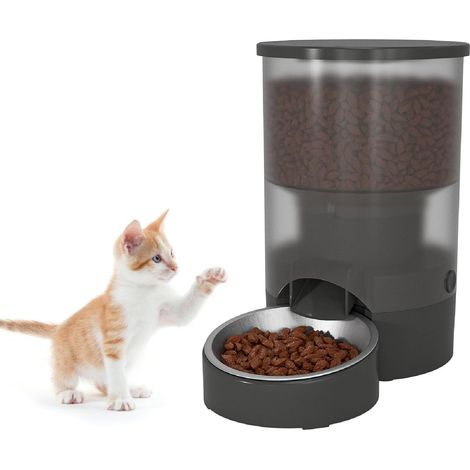 Mangeoire automatique intelligente 3L avec Wi-Fi pour animaux de compagnie, commande à distance via application, bol simple en acier inoxydable, distributeur de nourriture dosé et programmé pour chats (1/5)