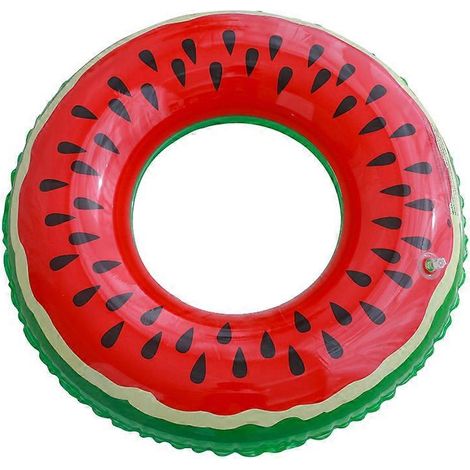 Bouée gonflable en forme de pastèque, résistante, pour la piscine et la plage, idéale pour les fêtes aquatiques estivales.-AquaForge (1/5)