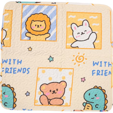 Pet Mat Absorbent Cotton Dog Pee Pad Feeding Mat Foldable Portable Cat Floor Mat Sleeping Pad for All Seasons Type 1 90 X 90cm / 35.4 X 35.4in (1/5)