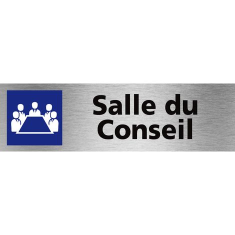 Pictogramme SALLE DU CONSEIL (Q0446).- Adhésif aspect aluminium brossé - (1/5)