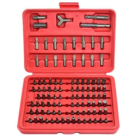 Coffret de 100 embouts de vissage plats, cruciformes, hexagonaux et Torx (1/5)
