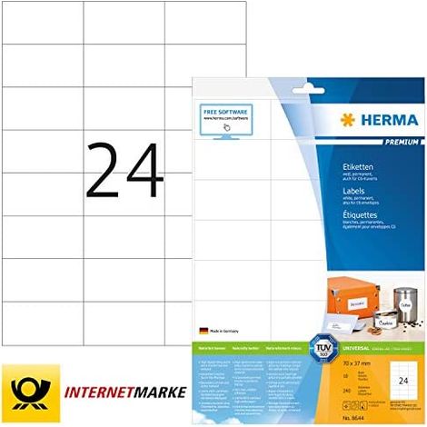HERMA 8644 etiqueta de impresora Blanco Etiqueta para impresora autoadhesiva (1/5)