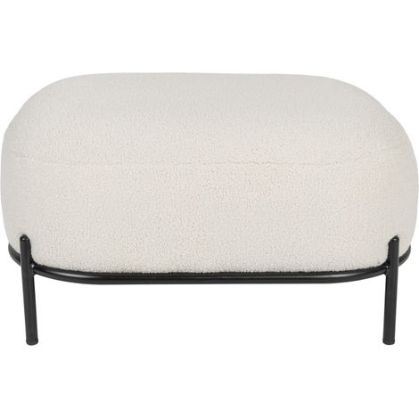 Repose-pied et Pouf, Pouf moderne Polly Beige en Fabric, BOITE A DESIGN (1/4)