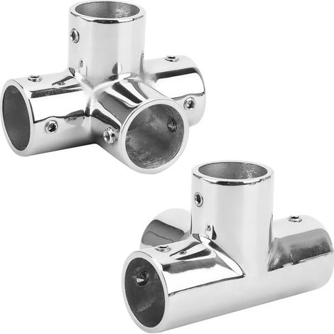 Accesorios para reposabrazos de 25 mm, herrajes de base redonda de cuatro vías de acero inoxidable 316 (1/5)