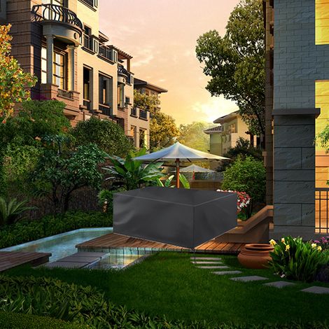 Telo di copertura antipolvere in tessuto Oxford impermeabile – per tavolo e sedia – dimensioni 180x120x74 cm – giardino