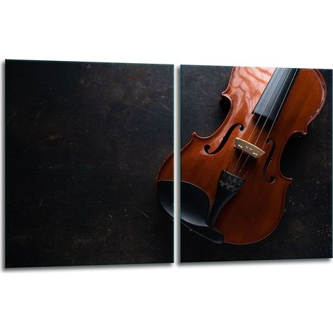 2 plaques de protection en verre pour cuisinière 40x52 MUSIQUE (1/5)