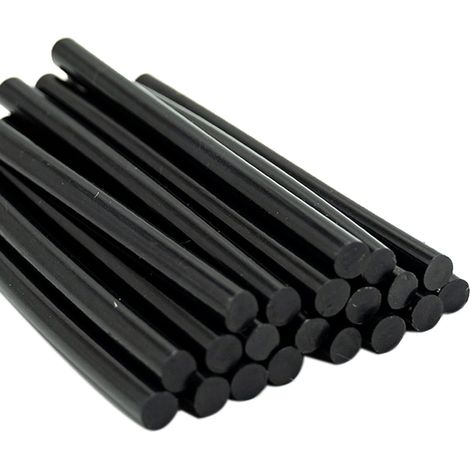 Lot de 50 bâtons de colle chaude - 7 x 100 mm - Bâtons de colle chaude de rechange - Noir - Pour pistolet à colle chaude standard (1/5)