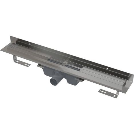 Alca - Bac de douche mural 30 cm, avec rebord pour grille complète et collier de fixation au mur, acier inoxydable APZ16-300 (1/3)