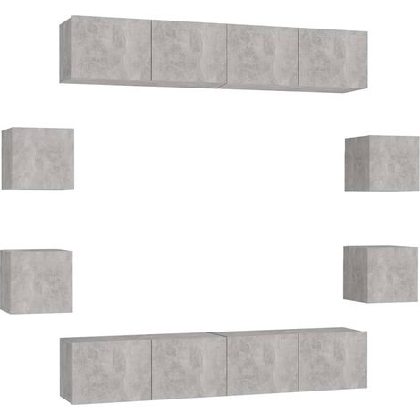 Maison Exclusive - Juego de muebles de salón 7 piezas gris hormig (1/5)