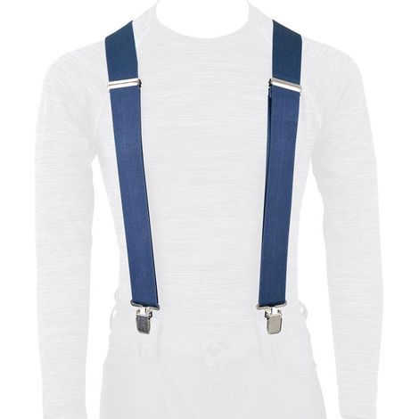 Bretelle Oxford da attaccare ai pantaloni, colore blu
