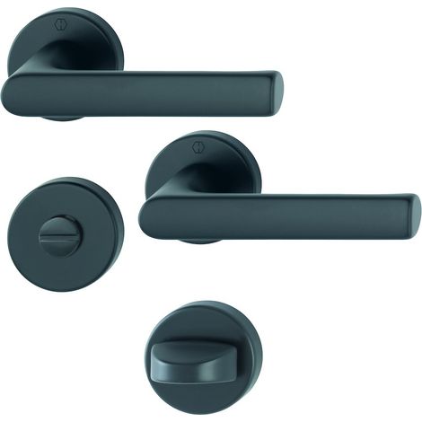 HOPPE® Drückergarnitur mit Rosetten Hamburg 1700/42KB/42KBS, Aluminium, 11907988
