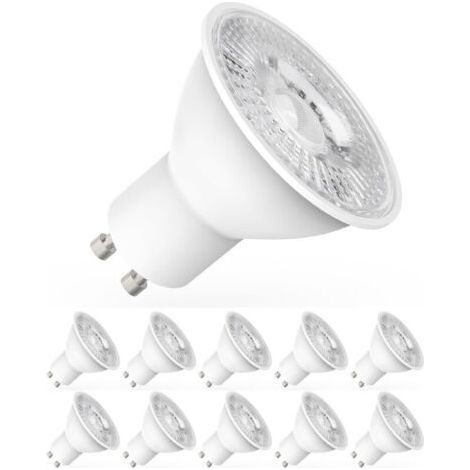 Lot de 10 spots LED GU10, MR16, ampoules 5W pour un éclairage parfait [Classe d'efficacité énergétique D] (1/4)