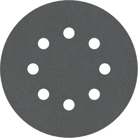 Disco de lijado para lijadoras orbitales, grano 400, 125 mm, paquete de 50, color negro (1/4)