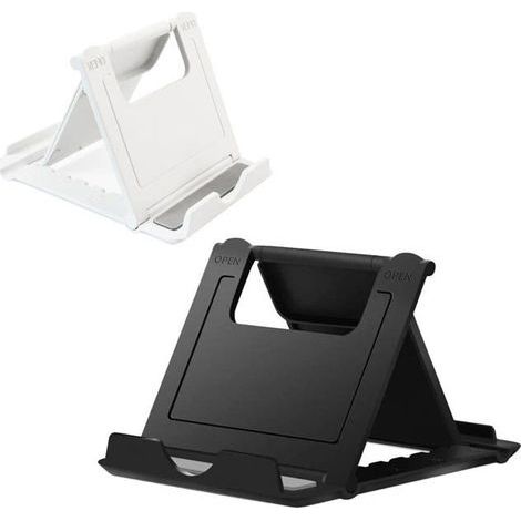 BelleRise – 2er-Pack Handyhalterungen, faltbare Taschenhalterungen, universelle und verstellbare Tisch-Handyhalterungen (1/5)