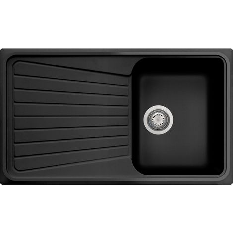 Lavello composito cucina Plados SP0861 una vasca - UG 70 Nero Matt (1/2)
