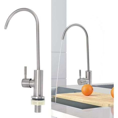 Robinet de cuisine avec poigne ronde paisse, filtre  eau