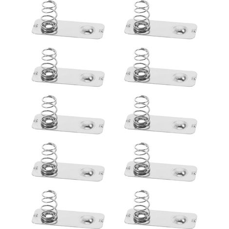 10pièces Ressorts Contact Batterie Aa Nickelés Plaques de Contact Rapide pour Boîtier Piles Jouets Électroniques Remplacement et Installation Facile (1/5)