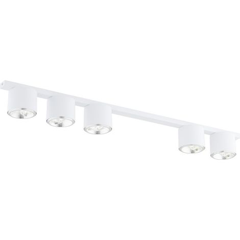 Lampada a Soffitto Nano, Acciaio verniciato a polvere, Bianco, 116x11,5x11,5 cm