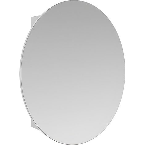 Armadietto a muro da bagno ovale con specchio Bianco - RURI (1/4)