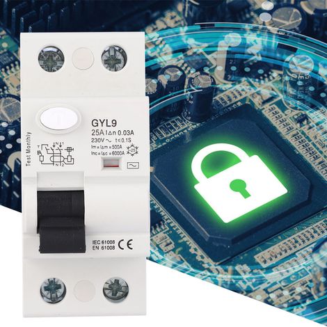 GYL9 Disjoncteur Différentiel 2 Pôles 230V AC 25A Protection Fuite de Courant (1/5)