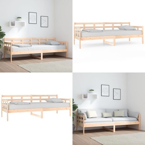 Dormeuse in Legno Massello di Pino 80x200 cm - Divano letto - Letto in legno