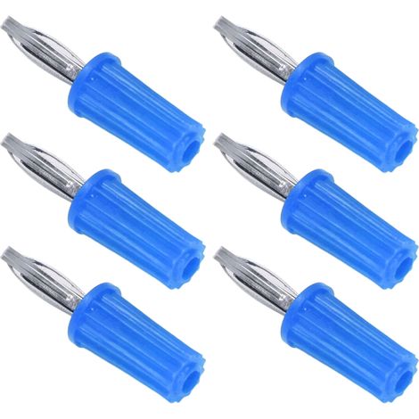 Packung mit 100 Hochleistungs-Bananensteckern (4 mm) aus vernickeltem ABS-Messing für elektrische Verbindungen – Blue Tools (1/5)