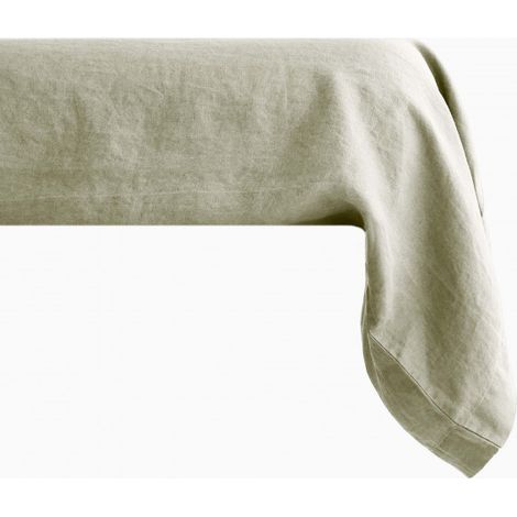 Taie de traversin Palace pur coton teint lavé, 63 fils/cm² Vent du sud - Palace Romarin - 43 x 195 cm